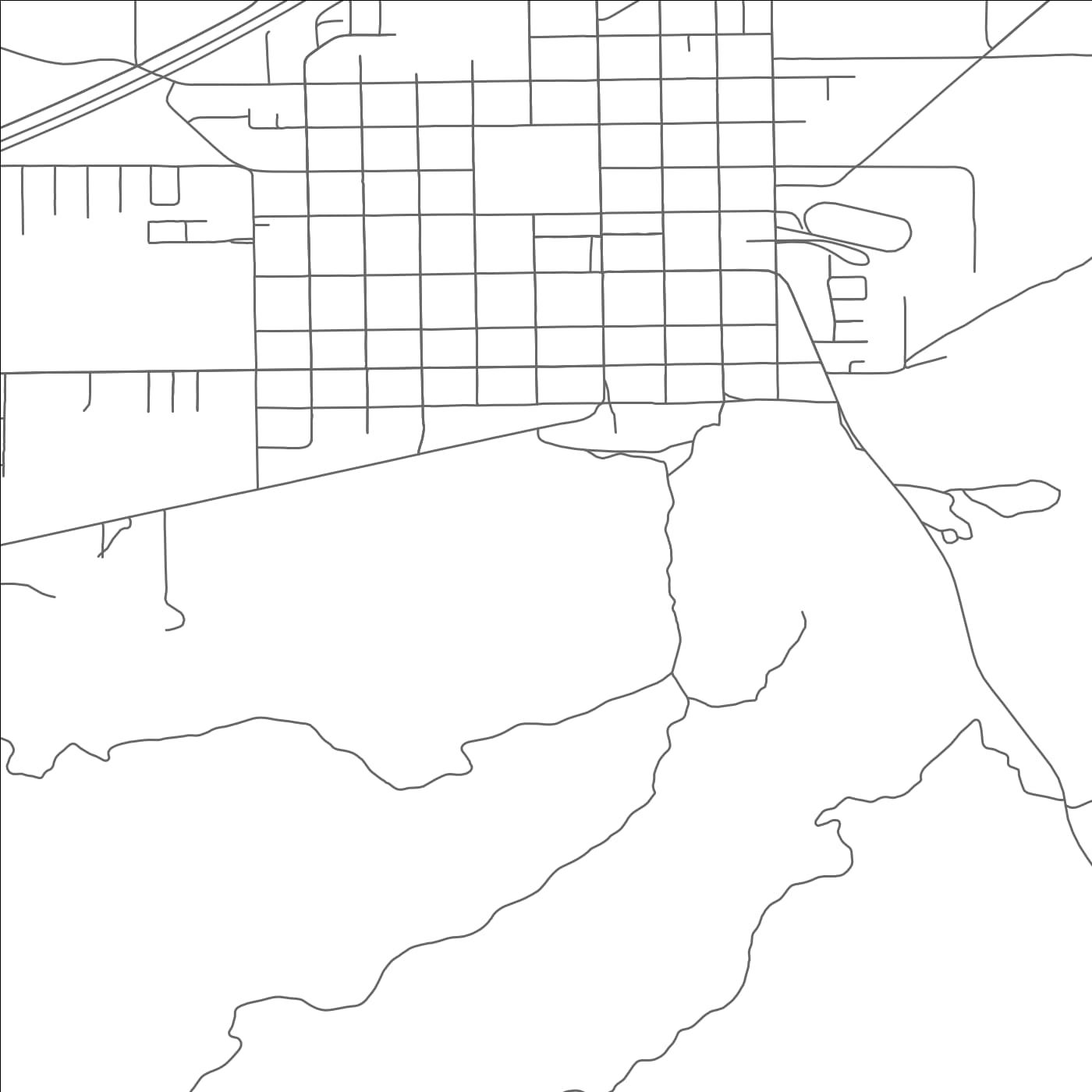 ROAD MAP OF PAROWAN, UTAH BY MAPBAKES