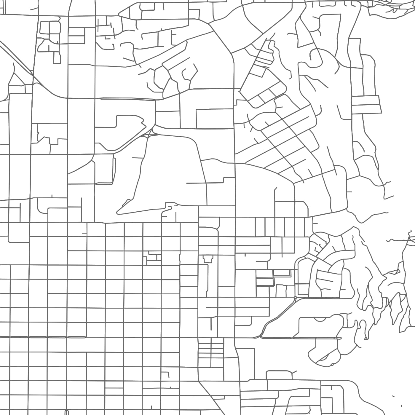 ROAD MAP OF PROVO, UTAH BY MAPBAKES