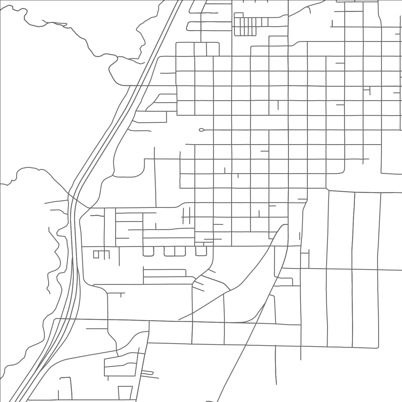 ROAD MAP OF RICHFIELD, UTAH BY MAPBAKES