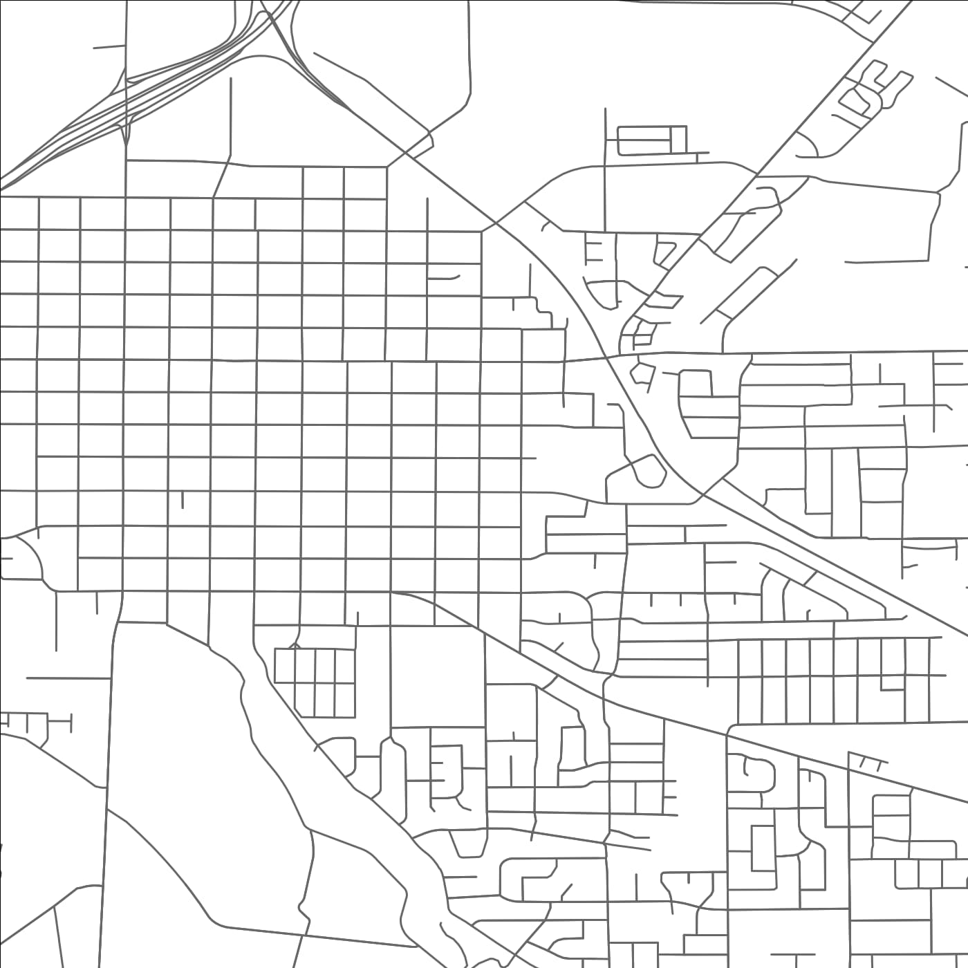 ROAD MAP OF SPANISH FORK, UTAH BY MAPBAKES