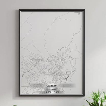 ROAD MAP OF CHINHOYI, ZIMBABWE BY MAPBAKES
