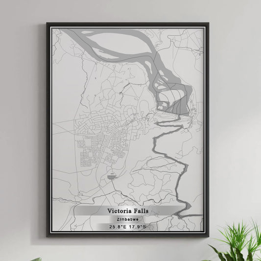 ROAD MAP OF VICTORIA FALLS, ZIMBABWE BY MAPBAKES