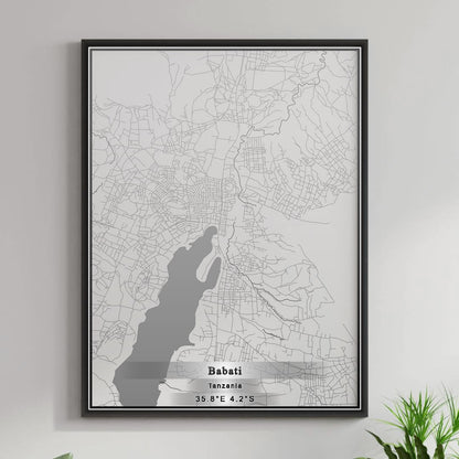 ROAD MAP OF BABATI, TANZANIA BY MAPBAKES