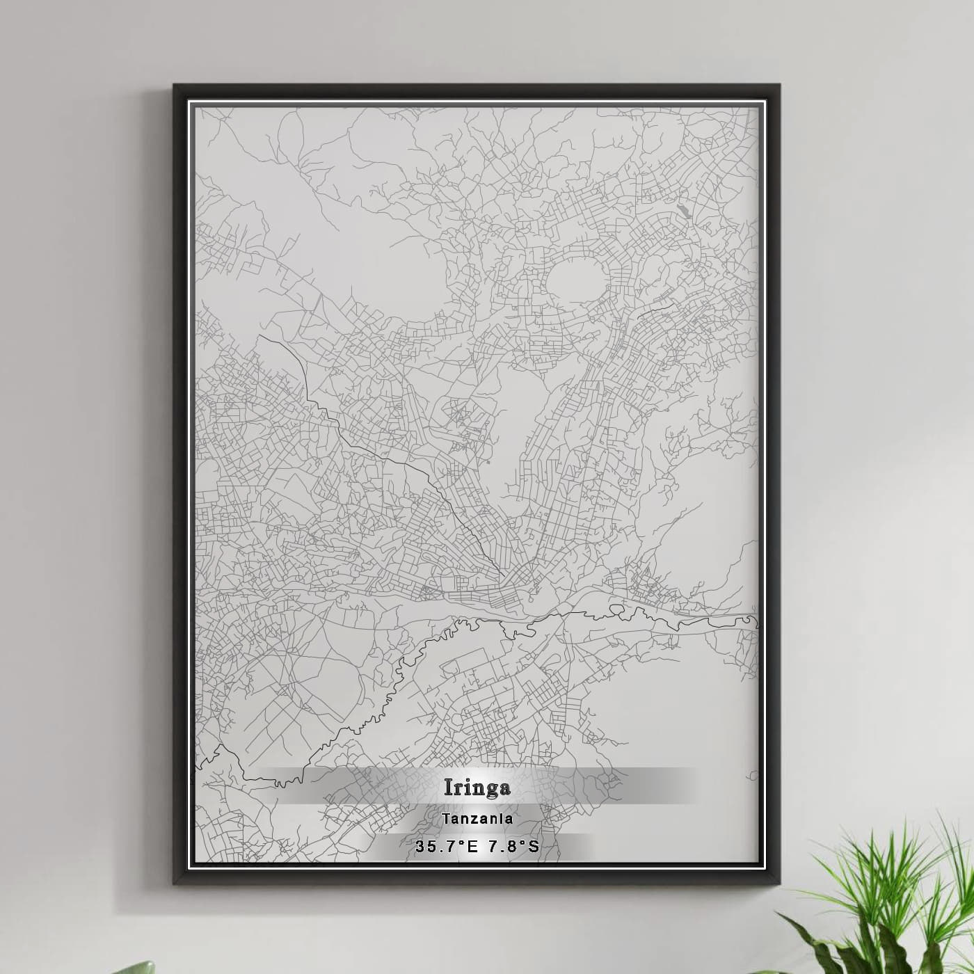 ROAD MAP OF IRINGA, TANZANIA BY MAPBAKES