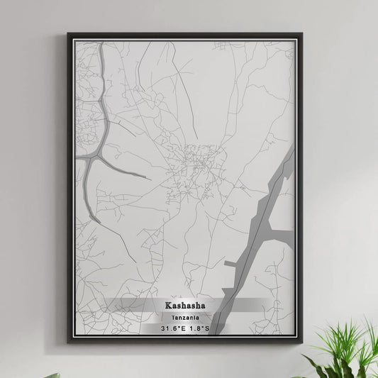 ROAD MAP OF KASHASHA, TANZANIA BY MAPBAKES