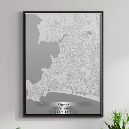 ROAD MAP OF KIGOMA, TANZANIA BY MAPBAKES
