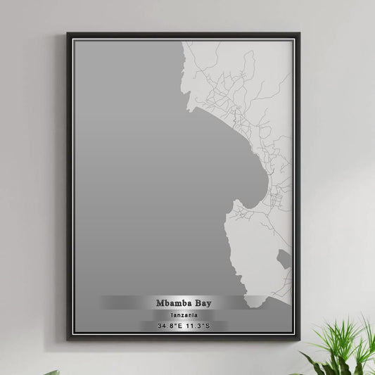 ROAD MAP OF MBAMBA BAY, TANZANIA BY MAPBAKES