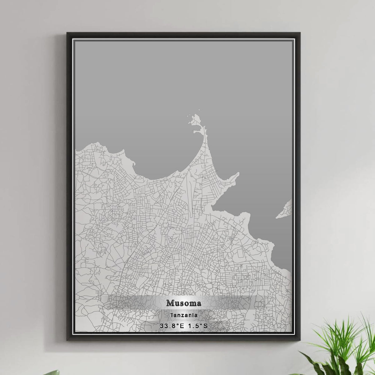 ROAD MAP OF MUSOMA, TANZANIA BY MAPBAKES