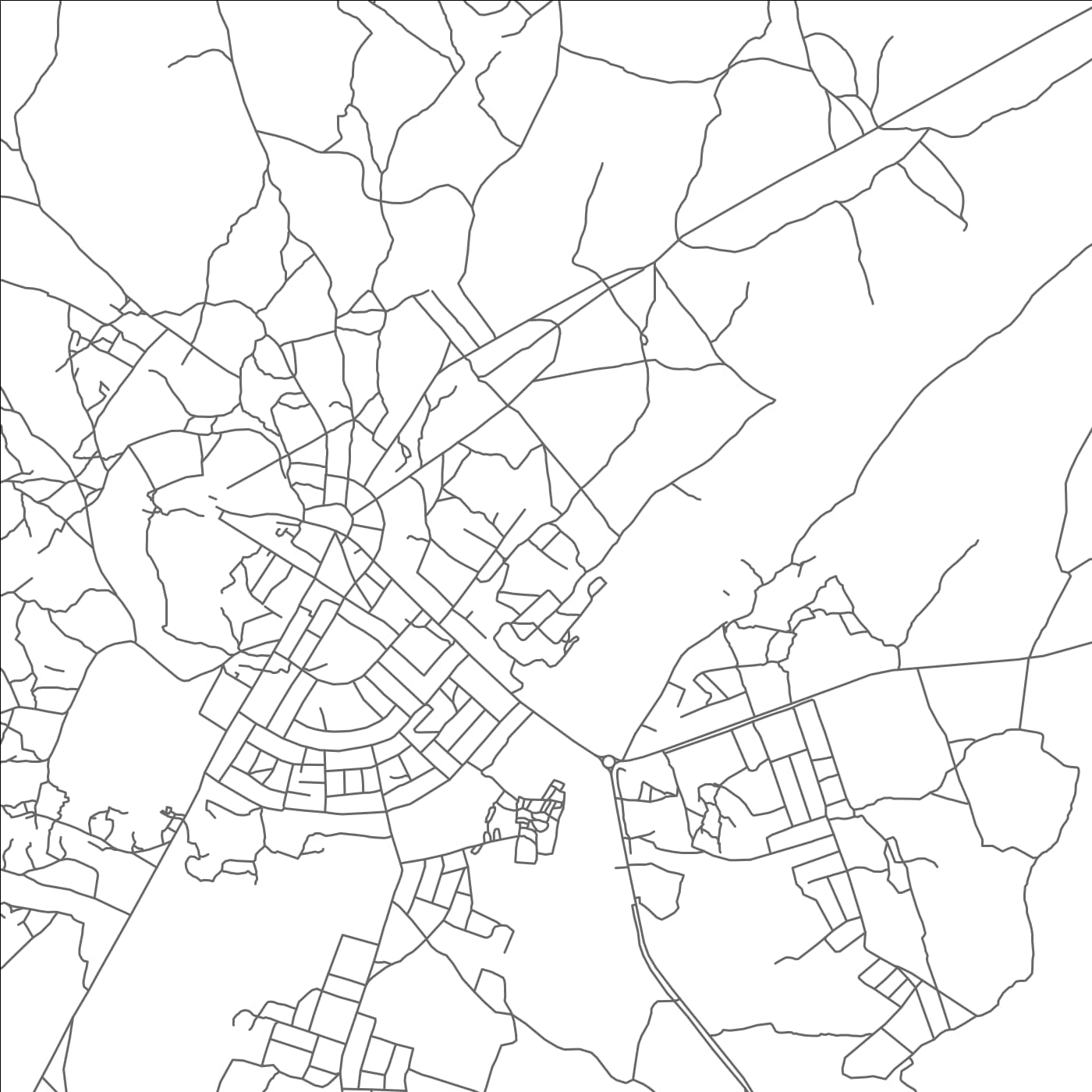 ROAD MAP OF BIHARAMULO, TANZANIA BY MAPBAKES