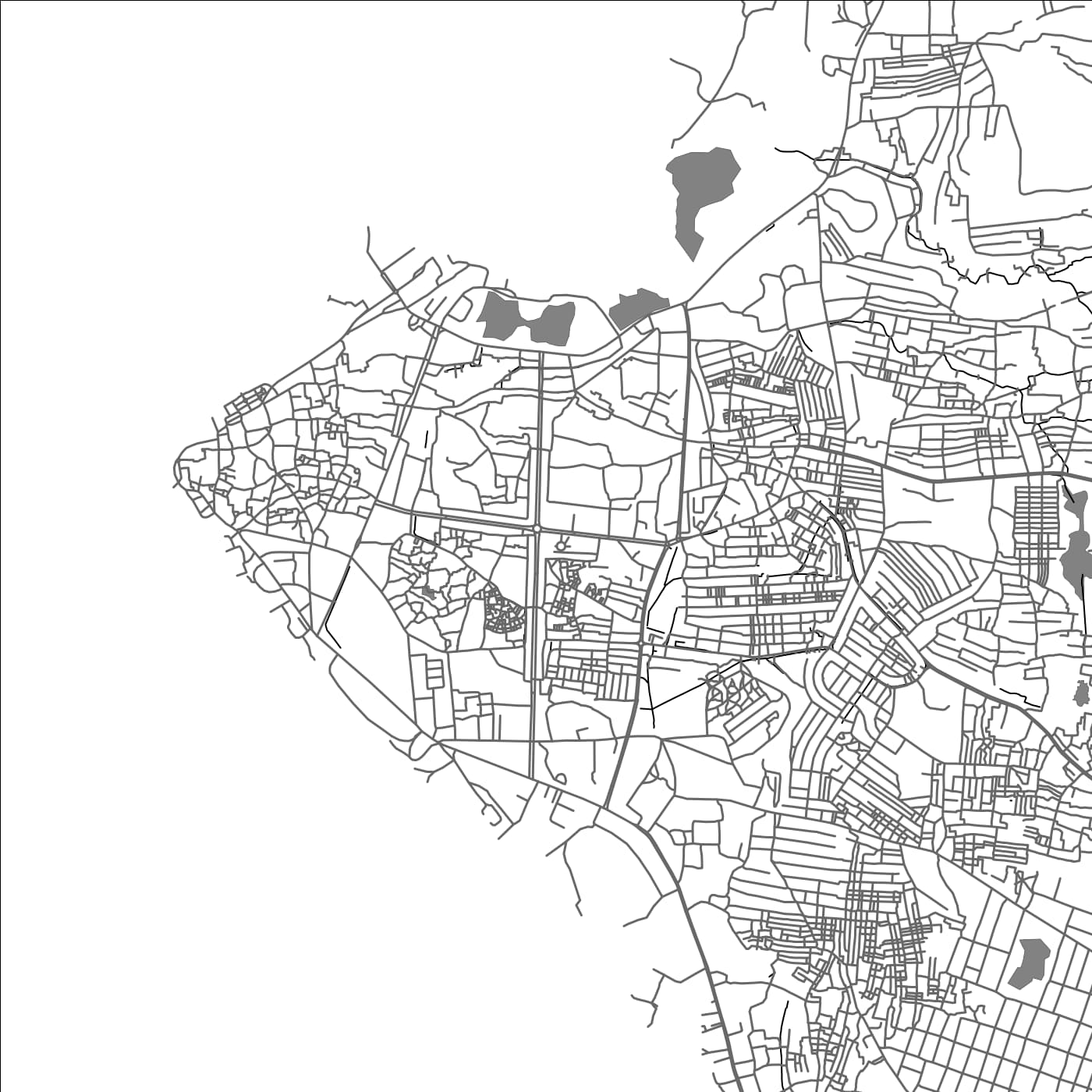 ROAD MAP OF BUBUBU, TANZANIA BY MAPBAKES