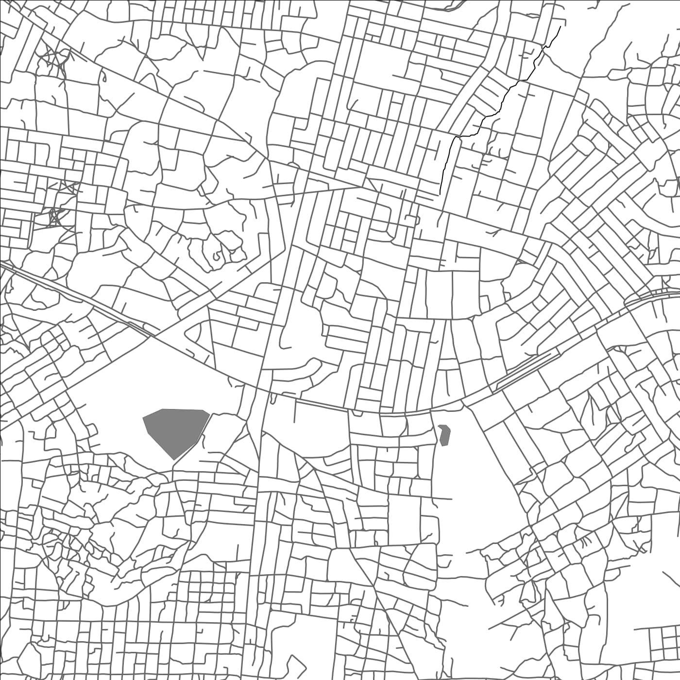 ROAD MAP OF KAHAMA, TANZANIA BY MAPBAKES