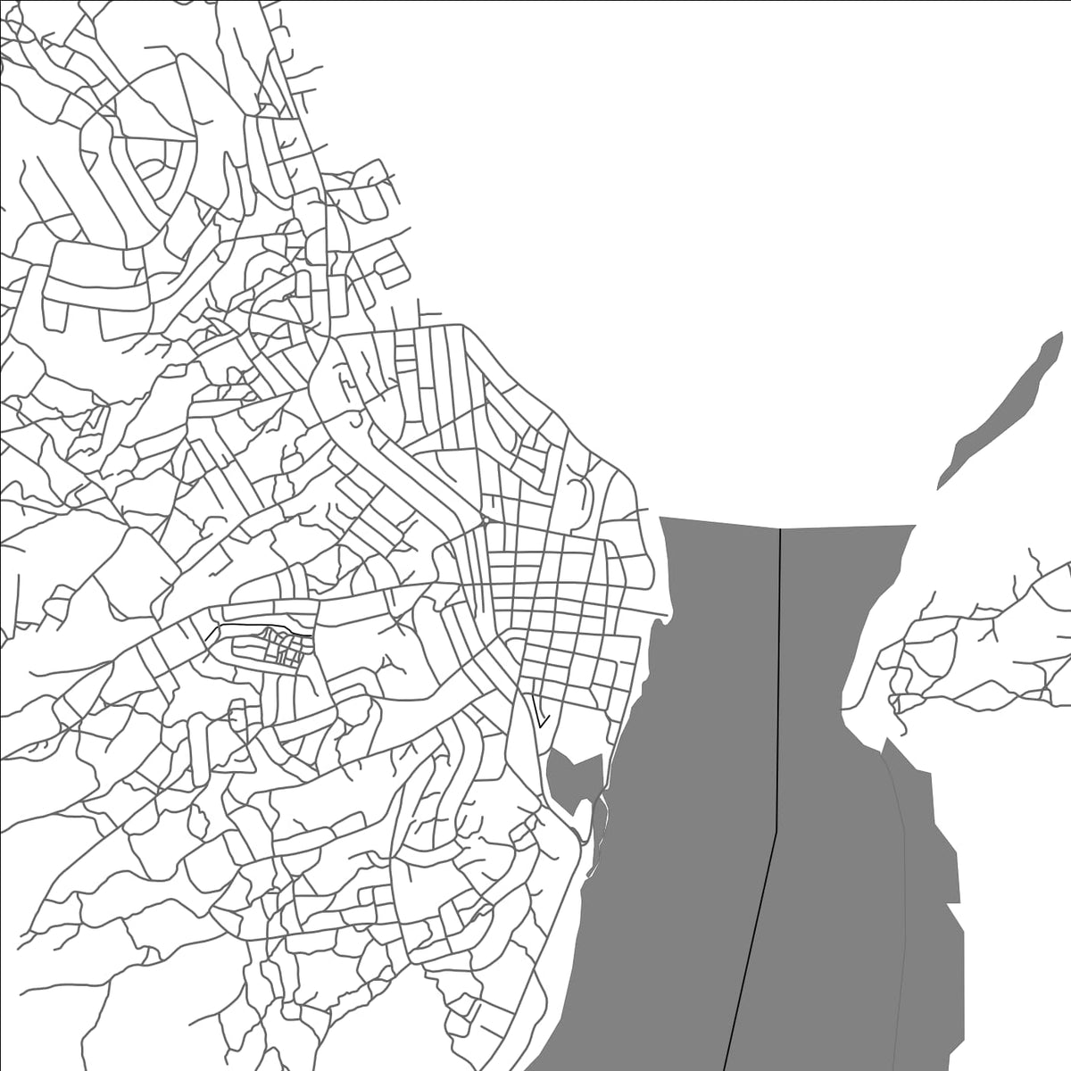 ROAD MAP OF LINDI, TANZANIA BY MAPBAKES
