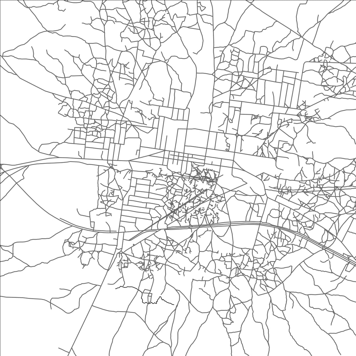 ROAD MAP OF MANYONI, TANZANIA BY MAPBAKES