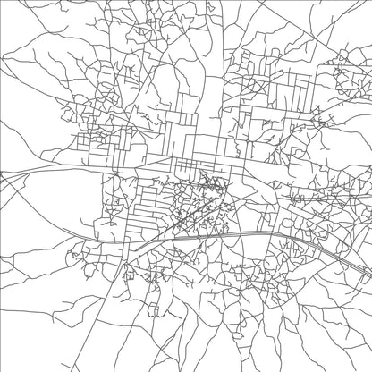 ROAD MAP OF MANYONI, TANZANIA BY MAPBAKES