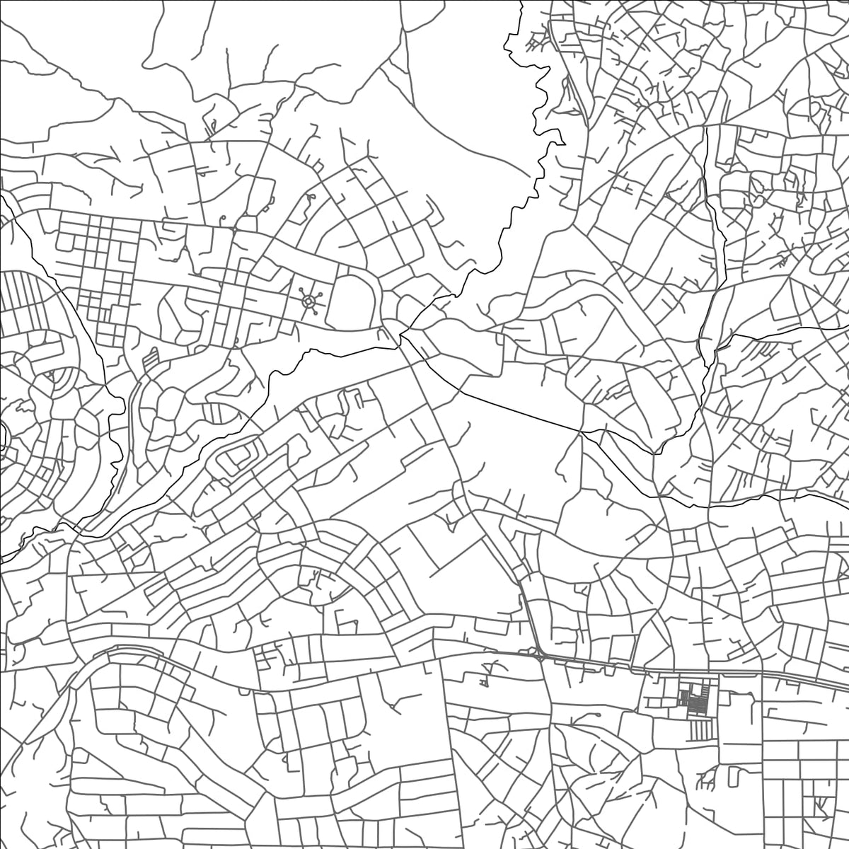 ROAD MAP OF MBEYA, TANZANIA BY MAPBAKES