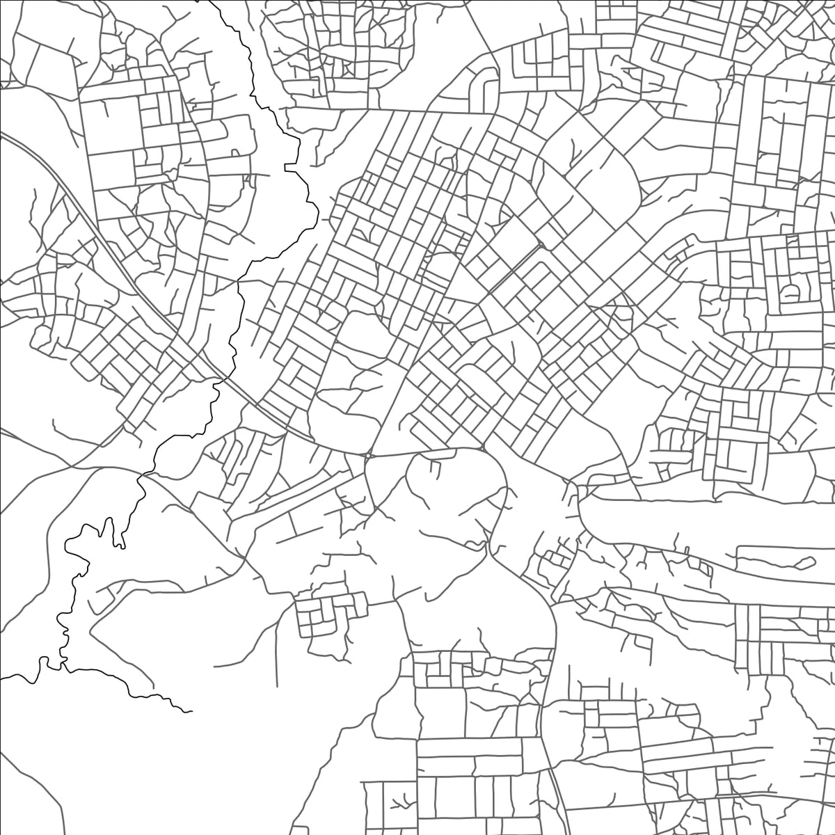 ROAD MAP OF MPANDA, TANZANIA BY MAPBAKES