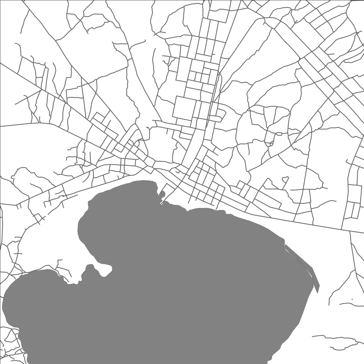 ROAD MAP OF NANSIO, TANZANIA BY MAPBAKES