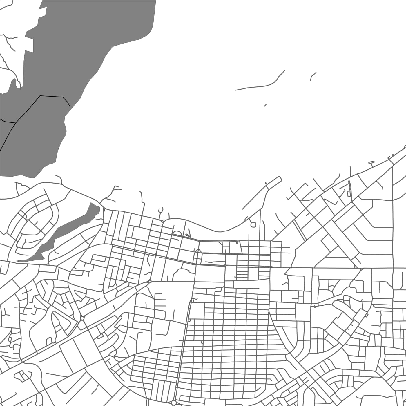 ROAD MAP OF TANGA, TANZANIA BY MAPBAKES