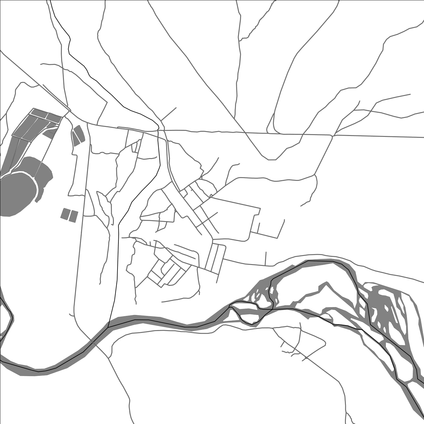 ROAD MAP OF UVINZA, TANZANIA BY MAPBAKES