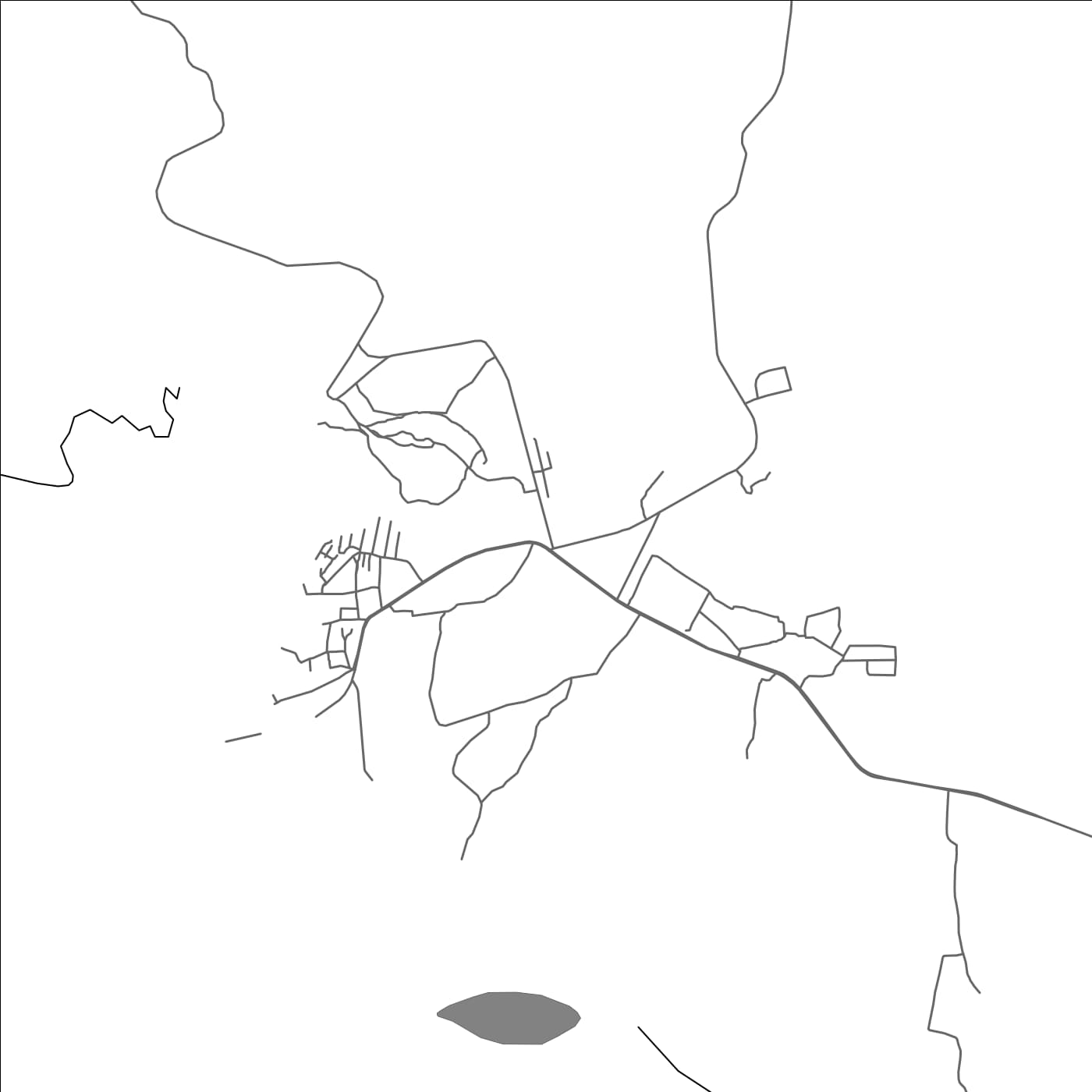 ROAD MAP OF WETE, TANZANIA BY MAPBAKES