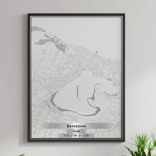 ROAD MAP OF HAVELULOTO, TONGA BY MAPBAKES