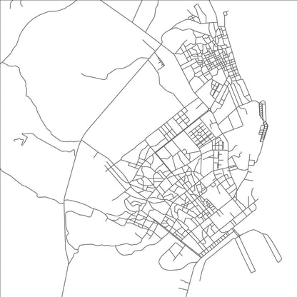 ROAD MAP OF ASSAB, ERITREA BY MAPBAKES