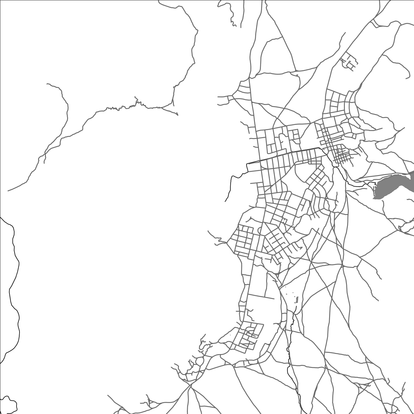 ROAD MAP OF SENAFE, ERITREA BY MAPBAKES