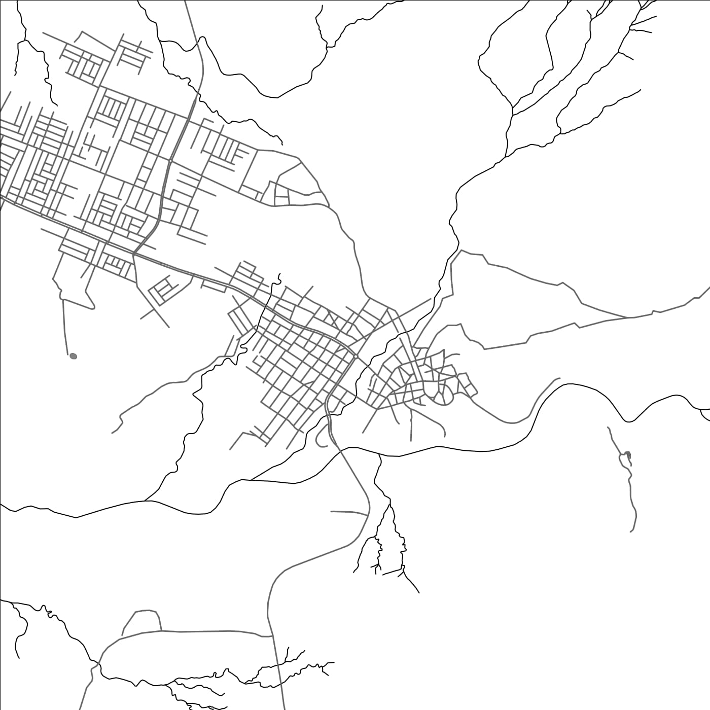 ROAD MAP OF ABIY ADI, ETHIOPIA BY MAPBAKES