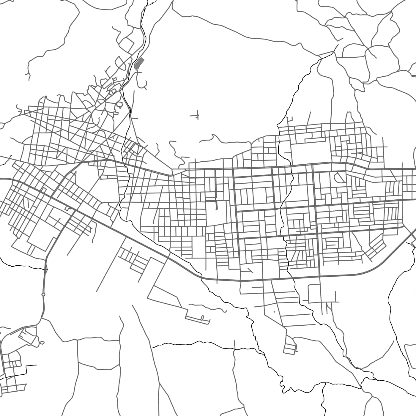 ROAD MAP OF AKSUM, ETHIOPIA BY MAPBAKES