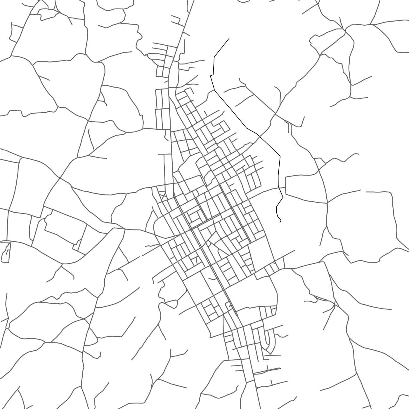 ROAD MAP OF AREKA, ETHIOPIA BY MAPBAKES