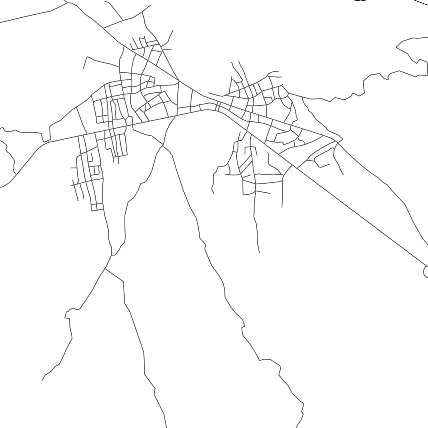 ROAD MAP OF BABILE, ETHIOPIA BY MAPBAKES