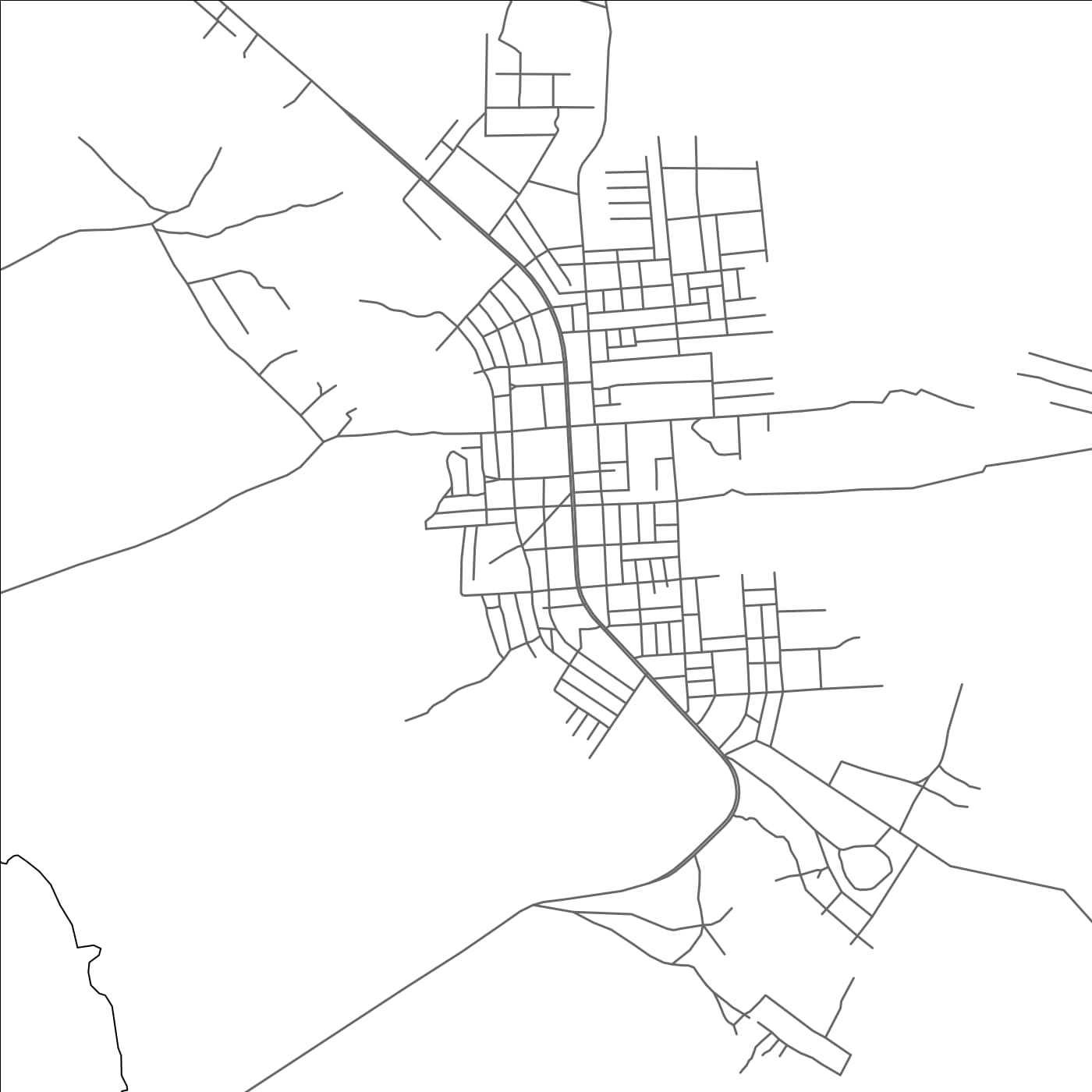 ROAD MAP OF BICHENA, ETHIOPIA BY MAPBAKES