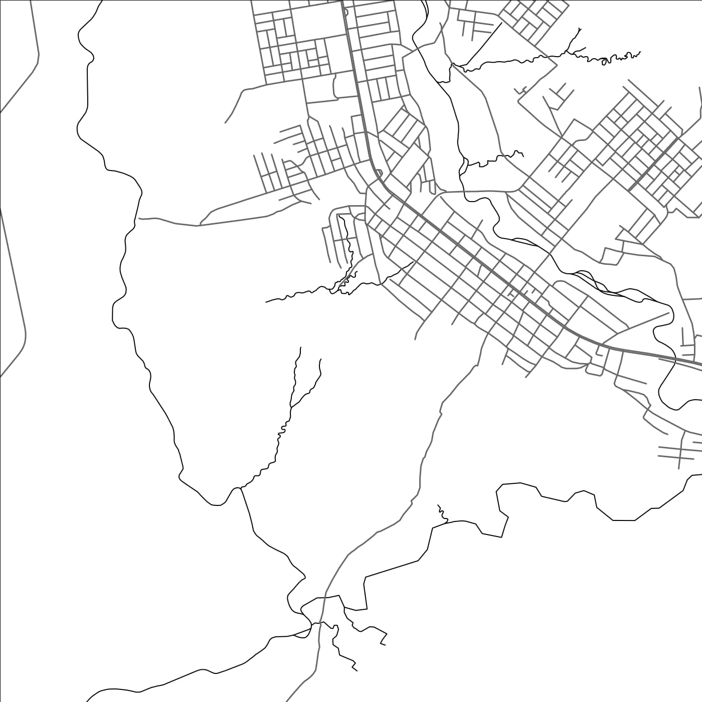 ROAD MAP OF CHAGNE, ETHIOPIA BY MAPBAKES