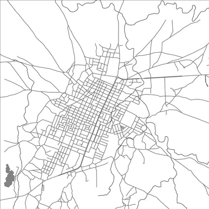 ROAD MAP OF CHERARO, ETHIOPIA BY MAPBAKES