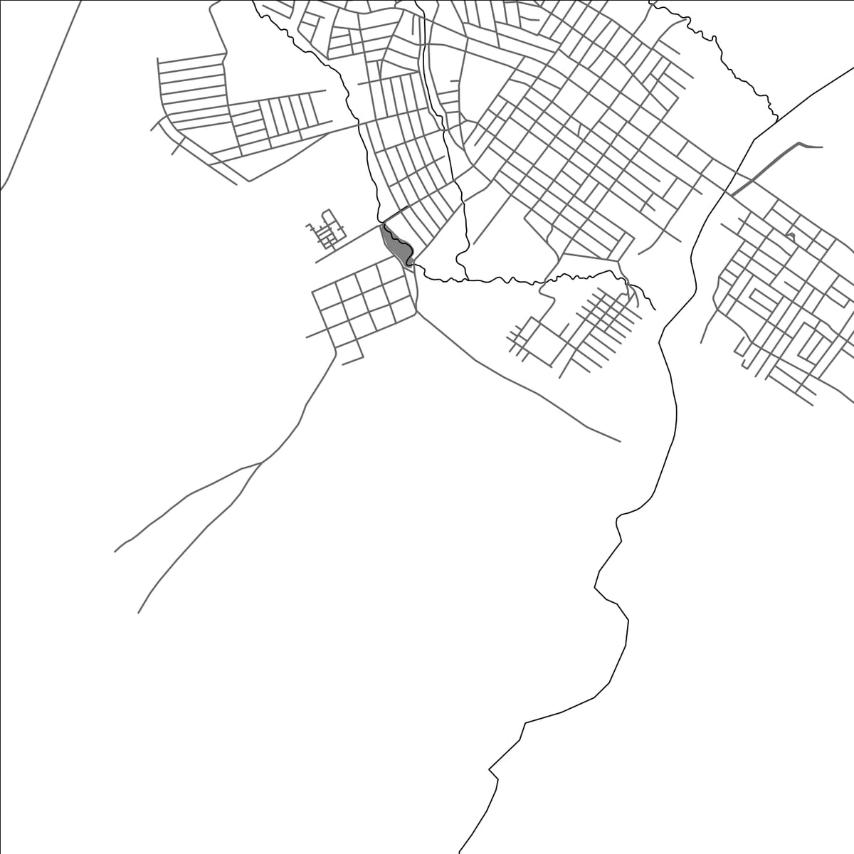 ROAD MAP OF DEMBECHA, ETHIOPIA BY MAPBAKES
