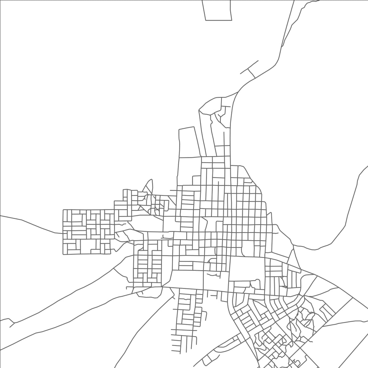 ROAD MAP OF DERA, ETHIOPIA BY MAPBAKES