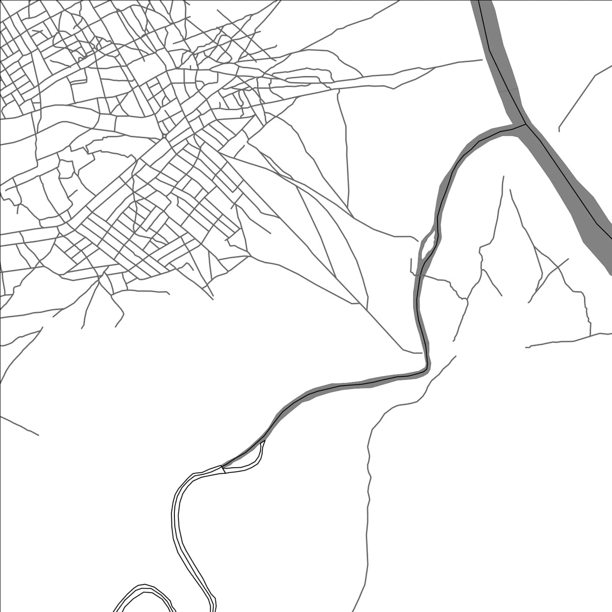 ROAD MAP OF DOLO ODO, ETHIOPIA BY MAPBAKES
