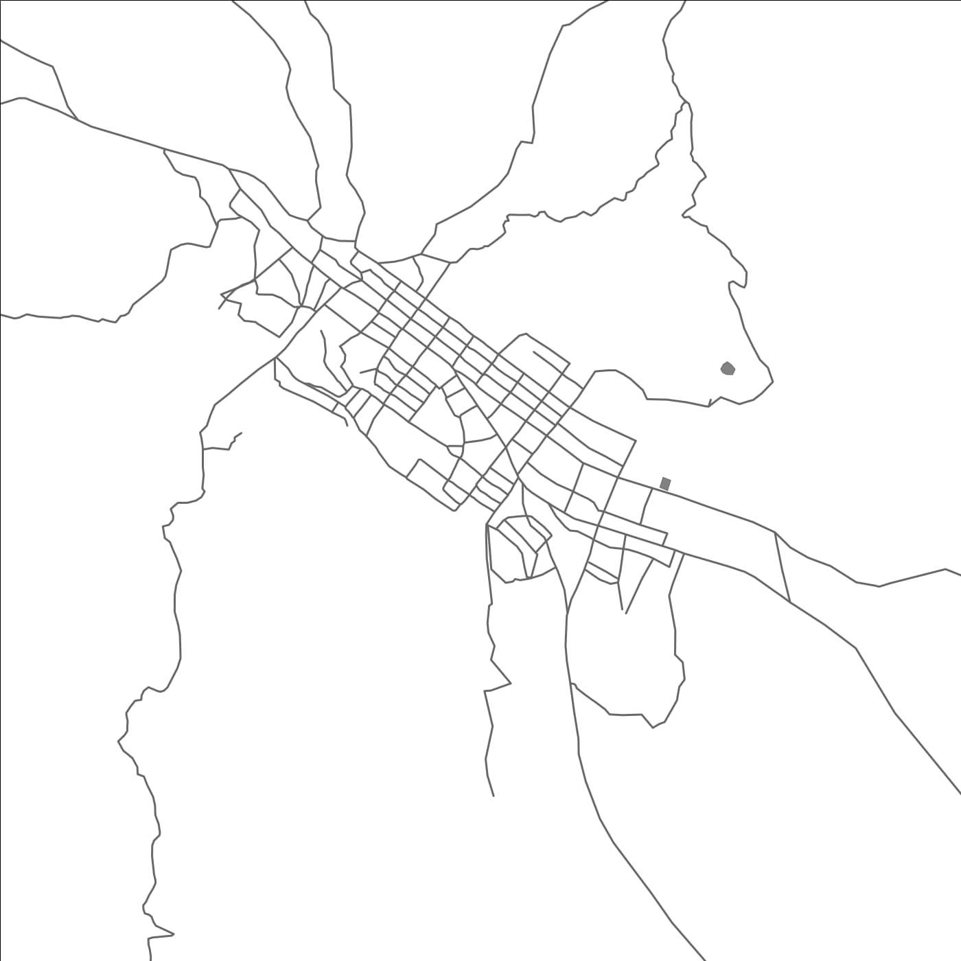 ROAD MAP OF FUNYAN BIRA, ETHIOPIA BY MAPBAKES