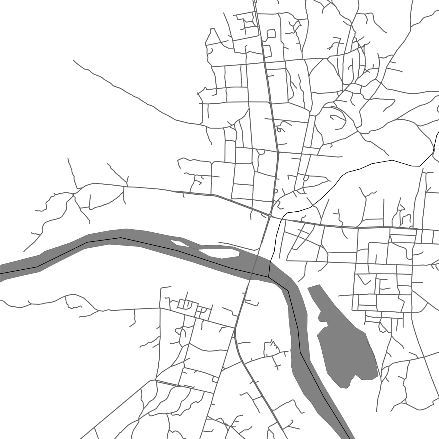 ROAD MAP OF GAMBELA, ETHIOPIA BY MAPBAKES