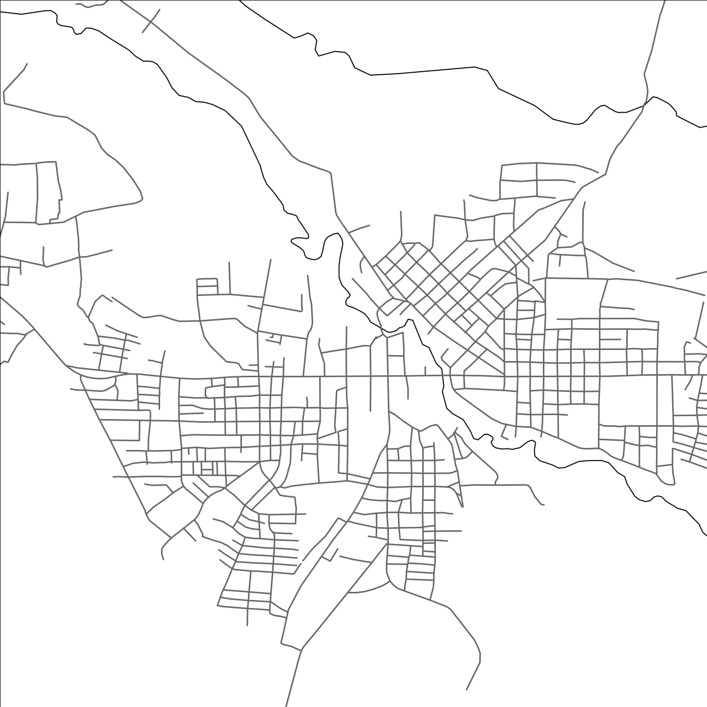 ROAD MAP OF HAGERE HIYWET, ETHIOPIA BY MAPBAKES