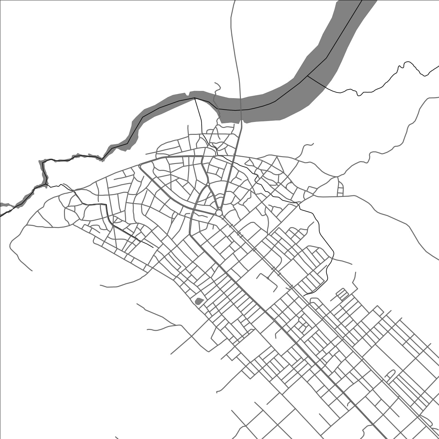 ROAD MAP OF HIMORA, ETHIOPIA BY MAPBAKES