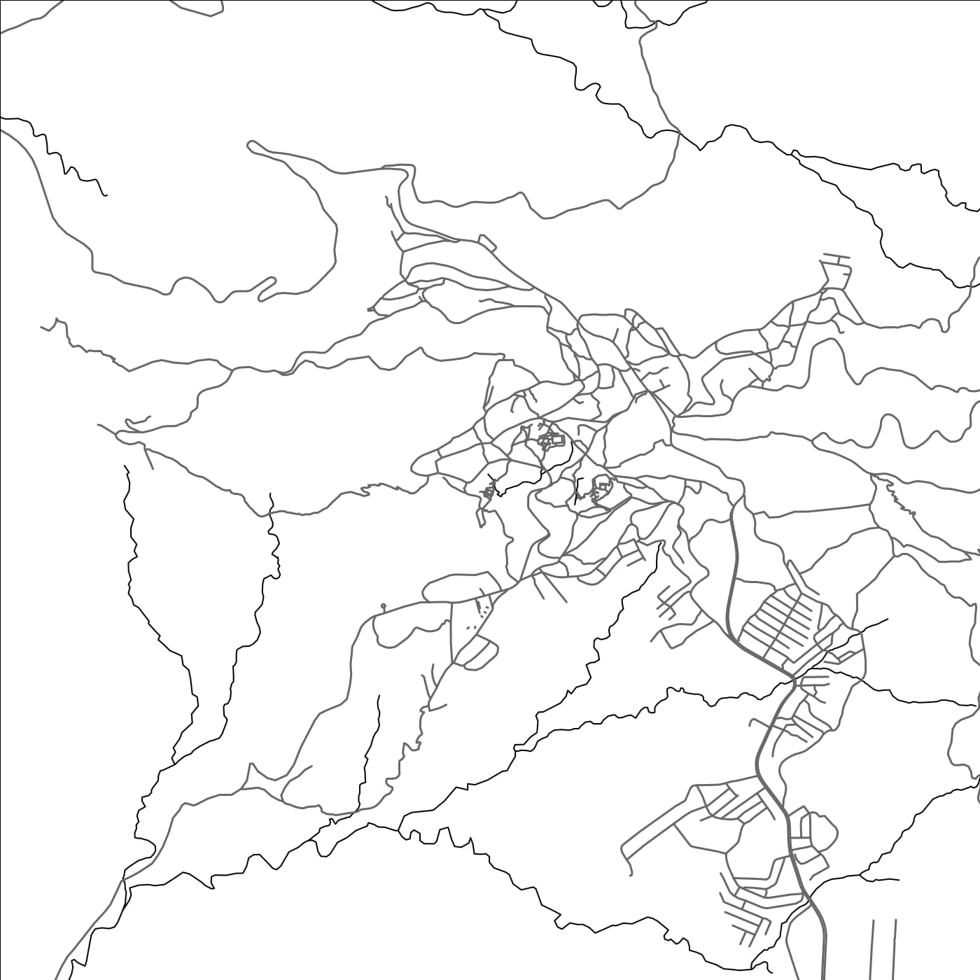 ROAD MAP OF LALIBELA, ETHIOPIA BY MAPBAKES