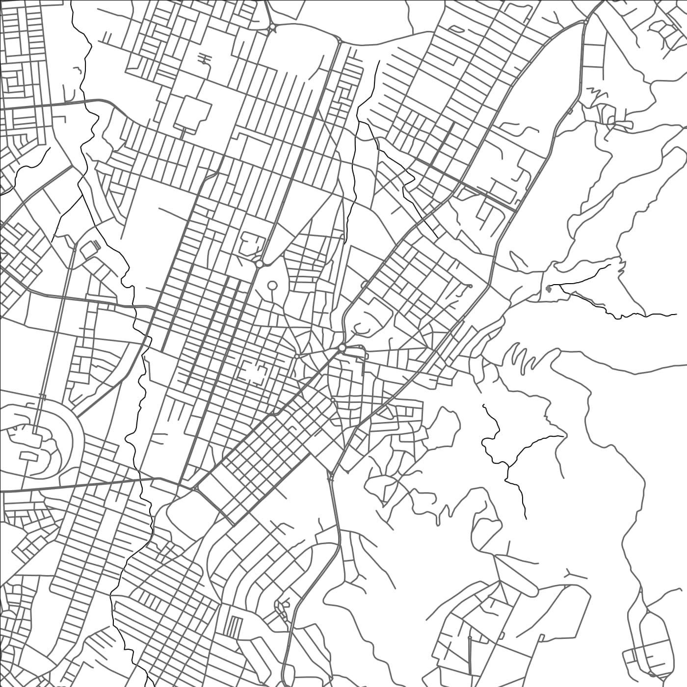 ROAD MAP OF MEKELE, ETHIOPIA BY MAPBAKES