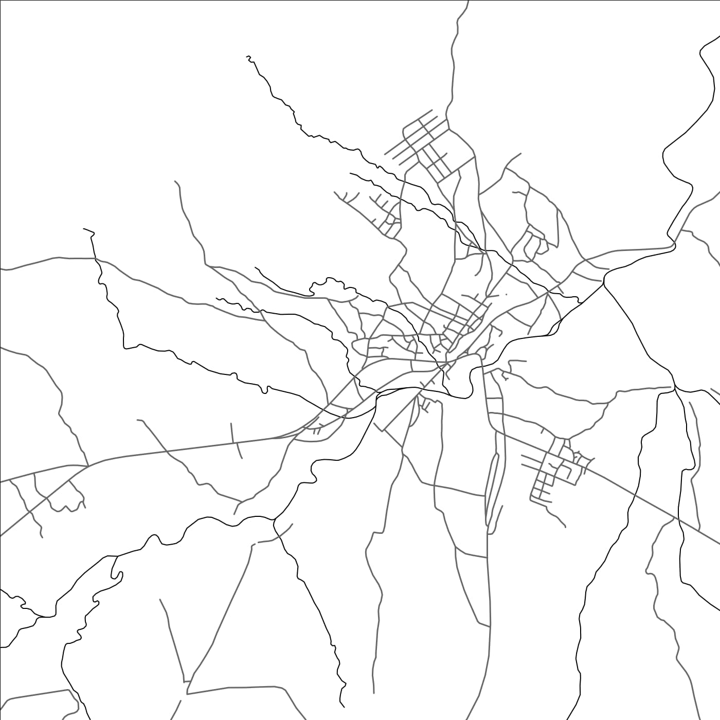 ROAD MAP OF MI'ESO, ETHIOPIA BY MAPBAKES