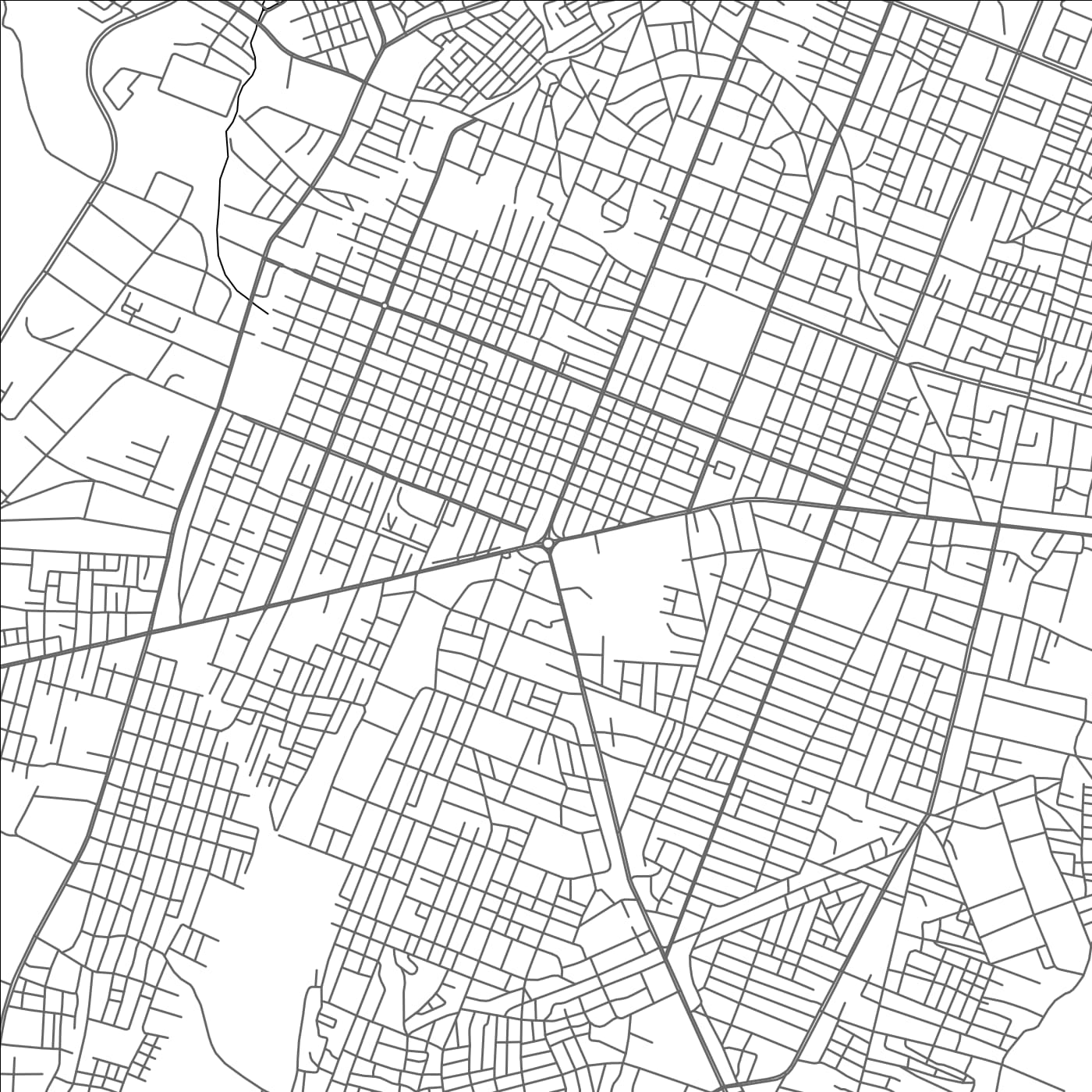 ROAD MAP OF NAZRET, ETHIOPIA BY MAPBAKES