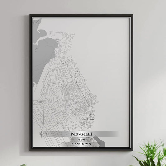 ROAD MAP OF PORT GENTIL, GABON BY MAPBAKES