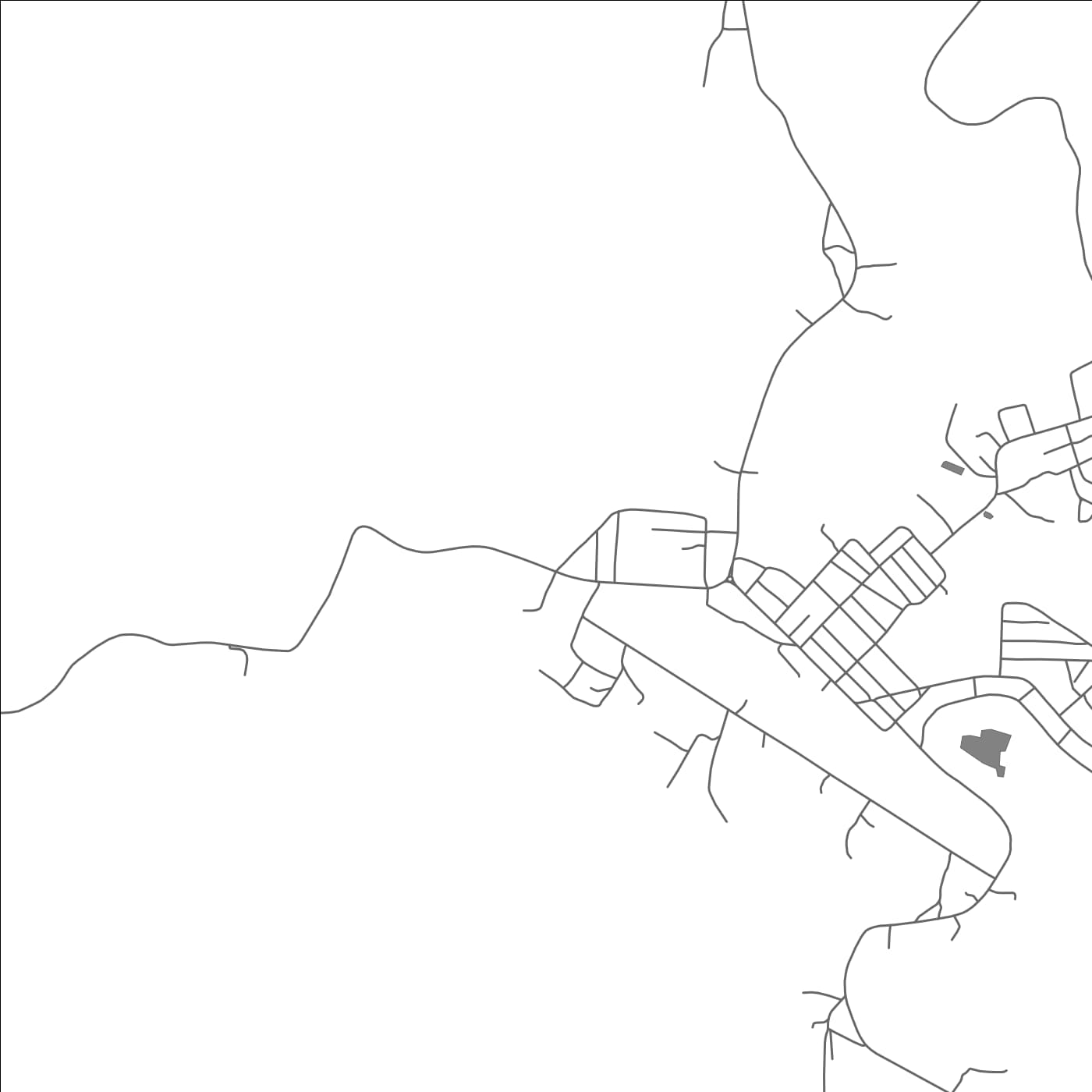 ROAD MAP OF BITAM, GABON BY MAPBAKES