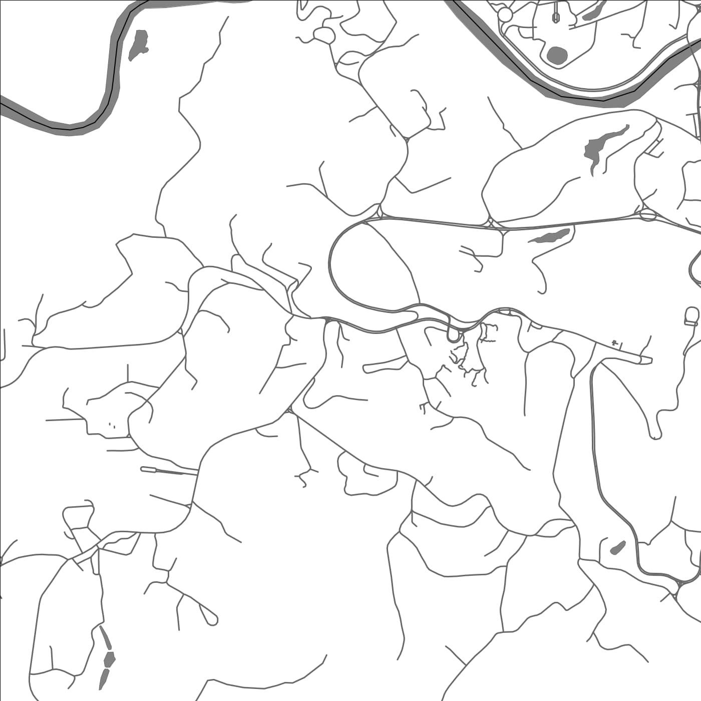 ROAD MAP OF FRANCEVILLE, GABON BY MAPBAKES