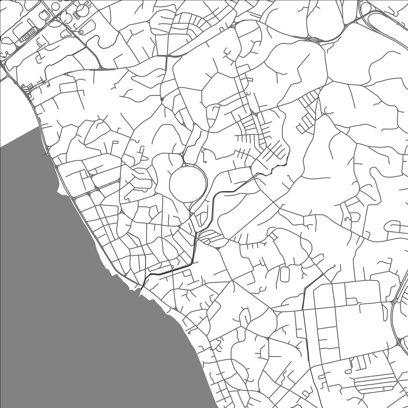 ROAD MAP OF LIBREVILLE, GABON BY MAPBAKES