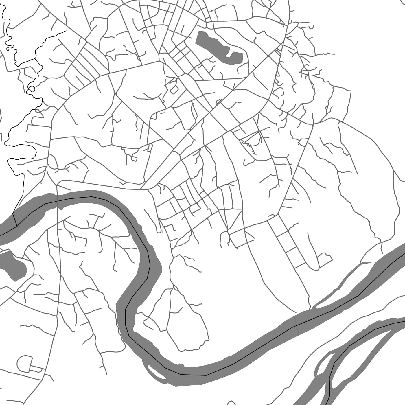 ROAD MAP OF TCHIBANGA, GABON BY MAPBAKES